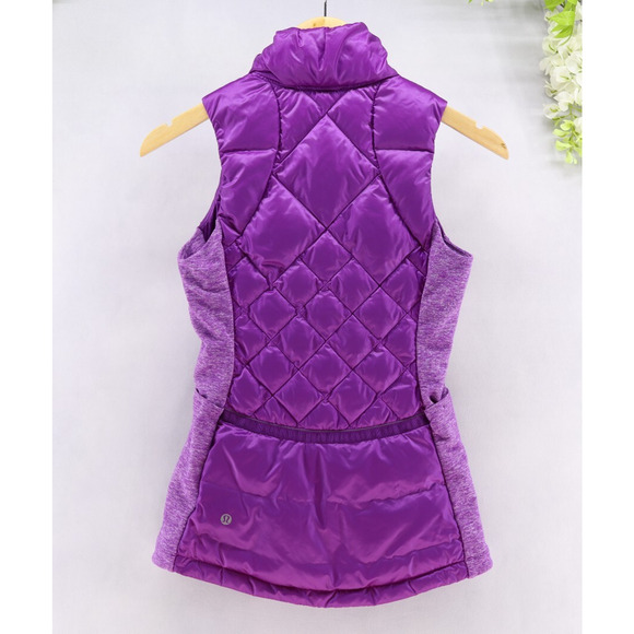 Lululemon Women's Down For A Run Goose Down Quilted Vest Tender Violet Sz 2 - Picture 2 of 10